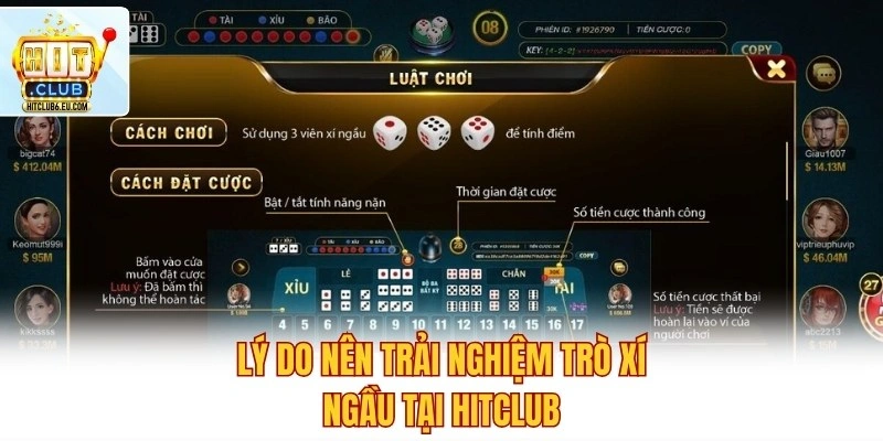 Sicbo Hitclub – Trò Chơi Xúc Xắc Hấp Dẫn Không Thể Bỏ Lỡ 3 Lý do nên trải nghiệm trò xí ngầu tại Hitclub